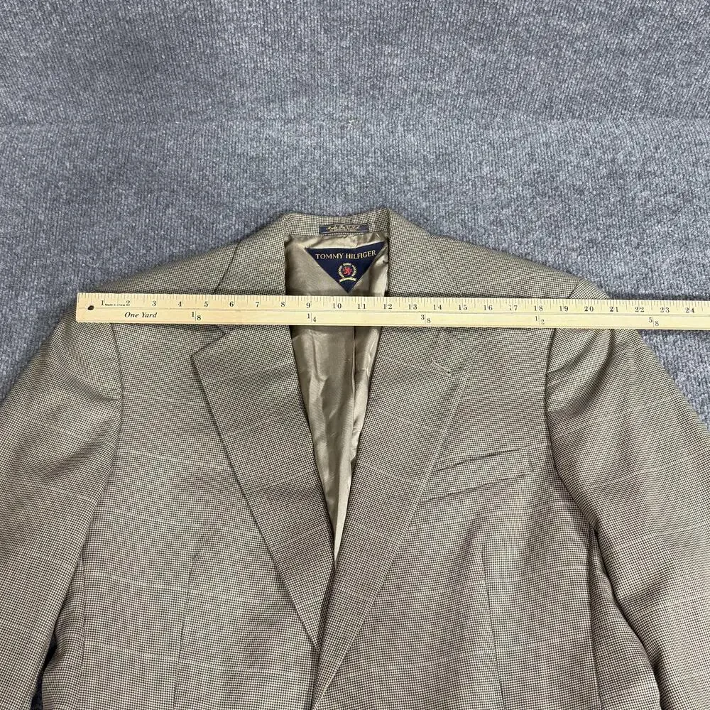 Vintage Tommy Hilfiger Blazer Mens 42R Houndstooth Sport Coat Jacket Union Made